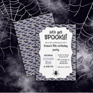 Kawaii Halloween Birthday Party Invitation