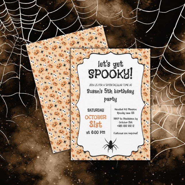 Kawaii Halloween Birthday Party Invitation (Creator Uploaded)