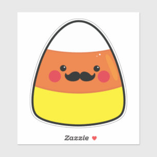 Kawaii Halloween Candy Corn with Moustache