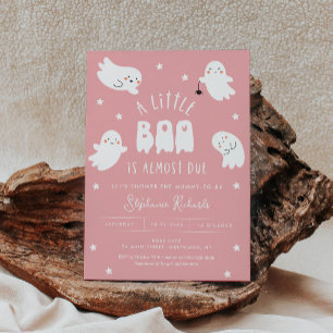 Kawaii Halloween Cute Ghost Baby Shower Invitation