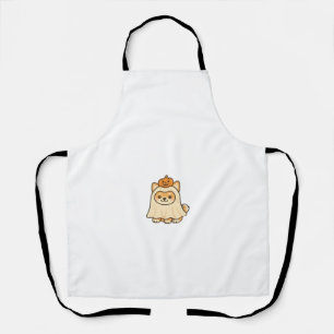 Kawaii Halloween Dog � Pumpkin Ghost Puppy Sticker Apron