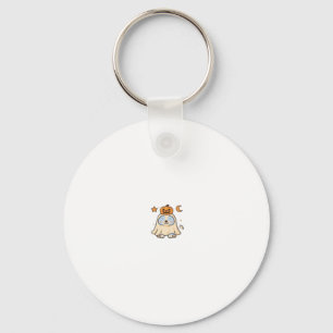 Kawaii Halloween Dog � Pumpkin Ghost Puppy Sticker Key Ring