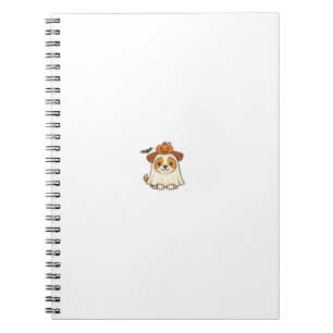 Kawaii Halloween Dog � Pumpkin Ghost Puppy Sticker Notebook