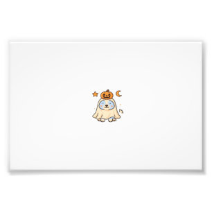 Kawaii Halloween Dog � Pumpkin Ghost Puppy Sticker Photo Print