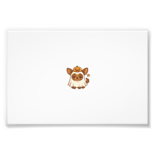 Kawaii Halloween Dog � Pumpkin Ghost Puppy Sticker Photo Print