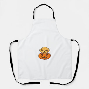 Kawaii Halloween Dog � Pumpkin Puppy Sticker Boxy  Apron