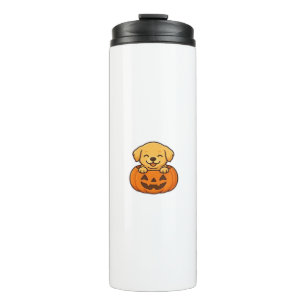 Kawaii Halloween Dog � Pumpkin Puppy Sticker Boxy Thermal Tumbler