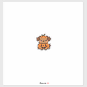 Kawaii Halloween Dog � Pumpkin Puppy Sticker Class