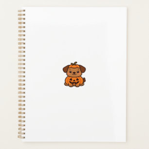 Kawaii Halloween Dog � Pumpkin Puppy Sticker Class Planner