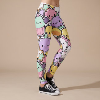 Kawaii Halloween Ghost Leggings Yoga Pants for her