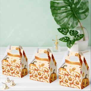 Kawaii Halloween Pumpkin & Bows Gift Wrapping Pape Favour Box