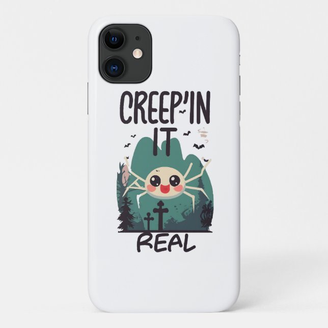 Kawaii Halloween Spider Pun Case-Mate iPhone Case (Back)