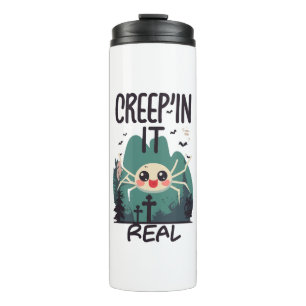 Kawaii Halloween Spider Pun Thermal Tumbler