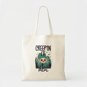 Kawaii Halloween Spider Pun Tote Bag