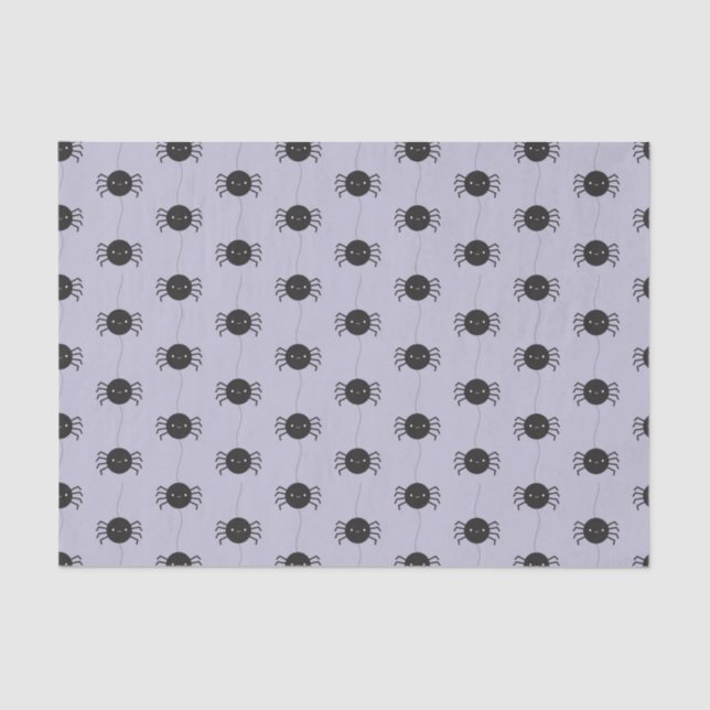 Kawaii Halloween Spiders Tissue Paper (Front)