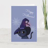 Kawaii Halloween Witch Cat Drawing