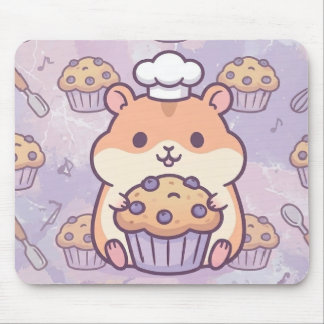 Kawaii Hamster Muffin Mouse Pad