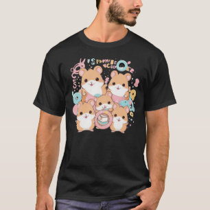 Kawaii Hamster Rings Squad Art T-Shirt