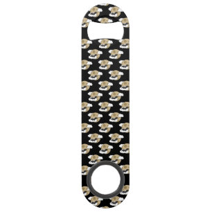 Kawaii Happy Bat Flying on Full Moon Pattern