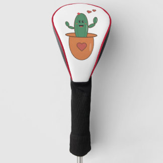Kawaii Happy Cactus Graphic – Cute Smiling  Golf Head Cover