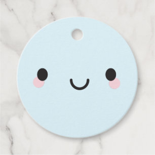 Kawaii Happy Face Favour Tags