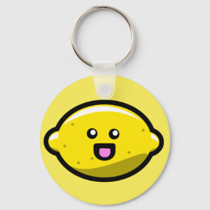 Kawaii Happy Lemon Key Ring