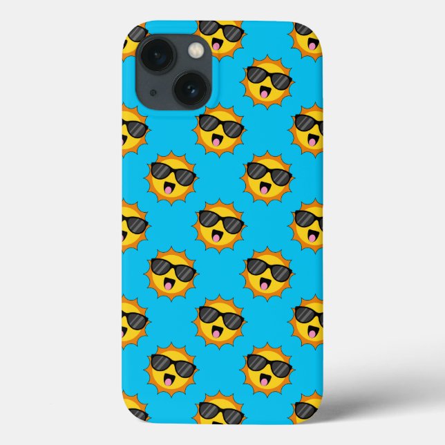 Kawaii Happy Sun with Sunglasses Case-Mate iPhone Case (Back)
