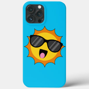 Kawaii Happy Sun with Sunglasses iPhone 13 Pro Max Case