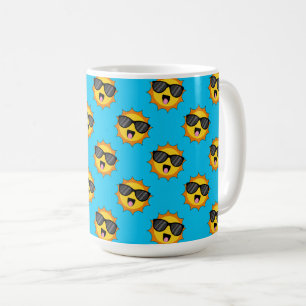 Kawaii Happy Sun with Sunglasses Coffee Mug