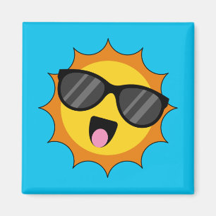 Kawaii Happy Sun with Sunglasses Magnet