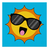 Kawaii Happy Sun with Sunglasses