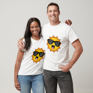 Kawaii Happy Sun with Sunglasses T-Shirt