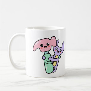 Kawaii Happy Tools Hammer Wrench Father's Day Coffee Mug