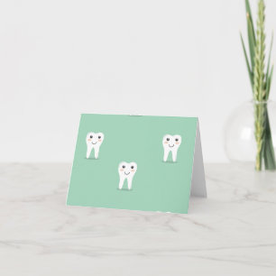 Kawaii happy tooth card