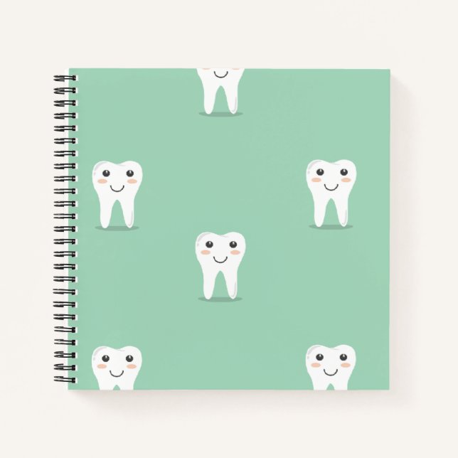 Kawaii happy tooth notebook (Front)