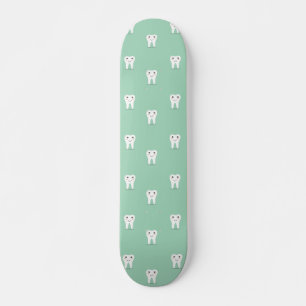 Kawaii happy tooth skateboard
