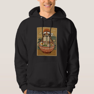 Kawaii Hawk Japanese Ramen Noodles Hoodie