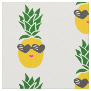 kawaii heart shaped sunglasses pineapple black fabric