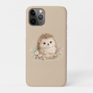 Kawaii Hedgehog Cottagecore Floral Gift iPhone 11 Pro Case