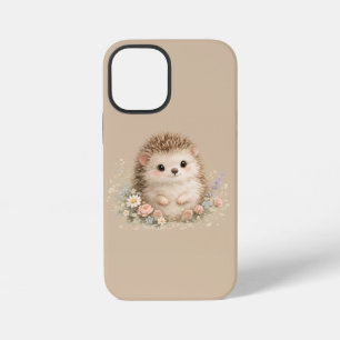 Kawaii Hedgehog Cottagecore Floral Gift iPhone 12 Mini Case