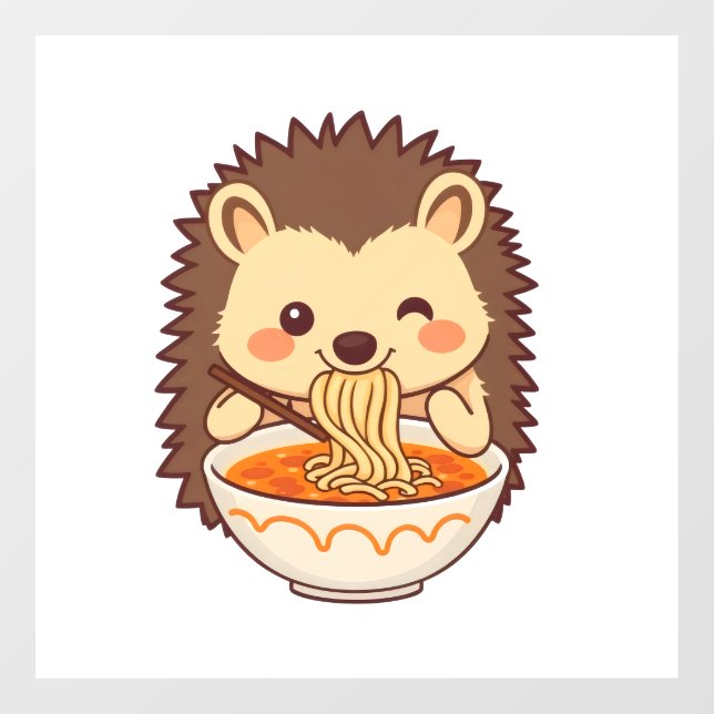 Kawaii hedgehog with ramen - Low foodie (Sheet)