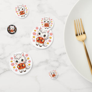 Kawaii Horse Chinese New Year Confetti