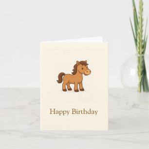 Kawaii Horse Illustration Invitation
