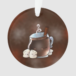 Kawaii Hot Chocolate and Marshmallows Ornament
