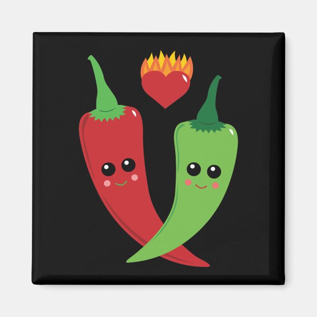 Kawaii Hot Pepper Magnet (Front)