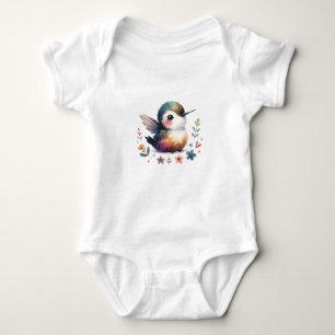 Kawaii Hummingbird Baby Art Bodysuit