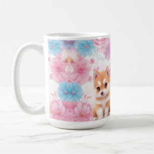 Kawaii Husky Puppies: Pastel Pals Coffee Mug