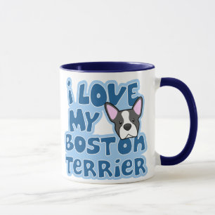 Kawaii I Love My Boston Terrier Mug