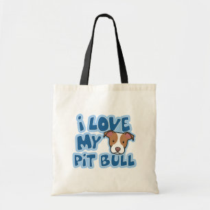Kawaii I Love My Pit Bull Tote Bag