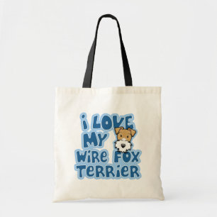 Kawaii I Love My Wire Fox Terrier Tote Bag